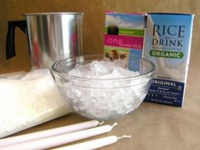 These are the supplies needed to create an ice candle.