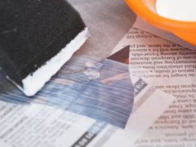 Cover entire image with decoupage medium.