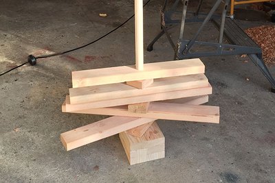 Lay down your limbs and spacers from longest to shortest.