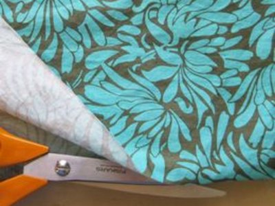 Cut the fabric.