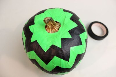 Top off the pumpkin with a third row of chevrons