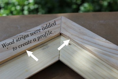 Creating a profile on the frame makes the chalkboard removable.