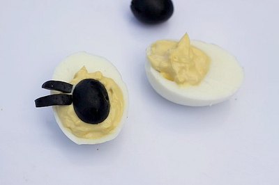 Feeding a crowd? Leave a few plain eggs for those who aren't fans of olives.