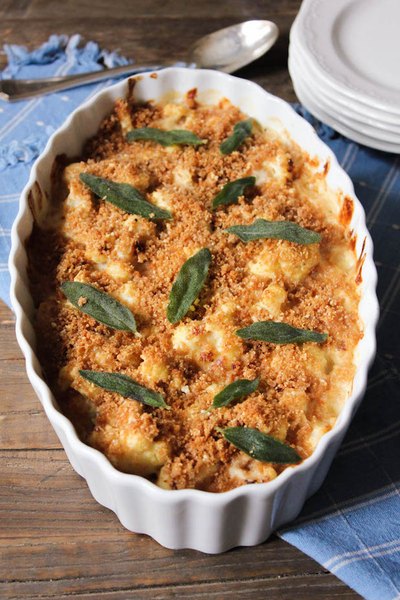 Three Cheese Cauliflower Gratin