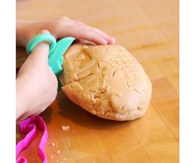 Kids can use all sorts of tools with the play dough.