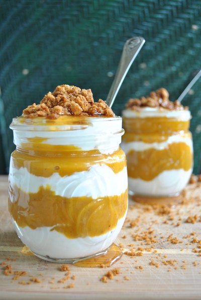Pumpkin Pie Yogurt Parfaits