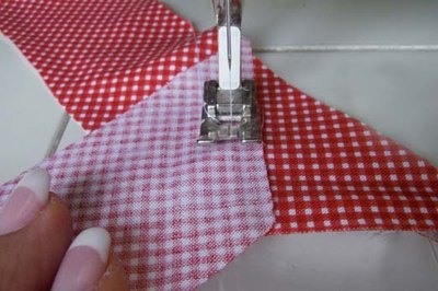 Sew the straps.
