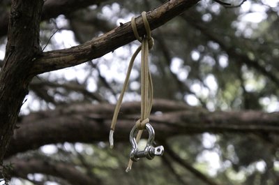 Secure larger shackle to upper branch.