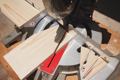 Making miter cuts.