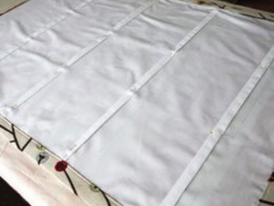 Sew the dowel pockets in place.