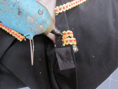Glue ribbon loops.