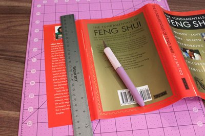 Cut two slits in dust cover