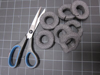 Cut circles.