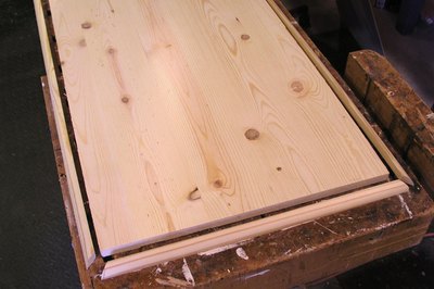 Refrigerator door ready for assembly.