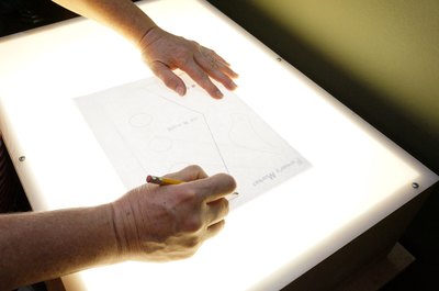 Transferring patterns with a lightbox