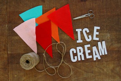 Cut Felt for Ice Cream Banner