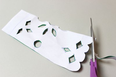 Cut the sides and bottom edges