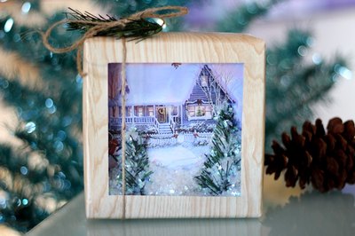 Let it snow with snow globe gift wrap.