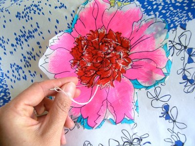 Sew on applique.
