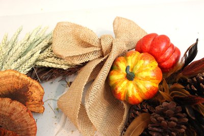 Tie a bow to finish the wreath