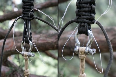 Snug up last few knots before pulling ends.
