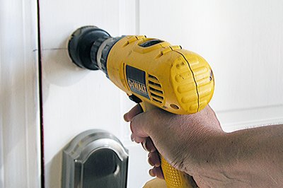 Keep a firm grip on the drill as it is cutting a lot of material.