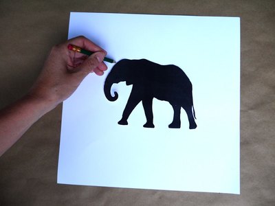 Trace onto white cardstock