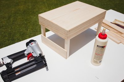 Attach top wood slats.