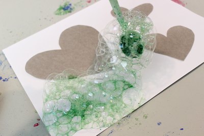 Scoop bubbles on top of the shapes