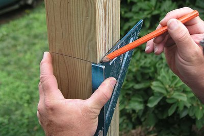 A speed square is an invaluable tool.