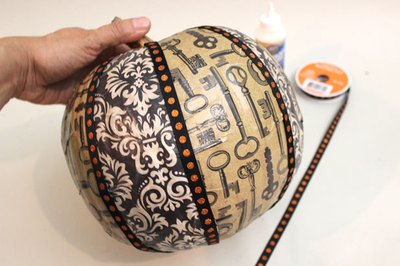 Cover seams with ribbon