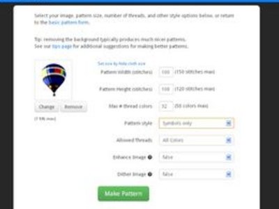These options give you more control over the final pattern.