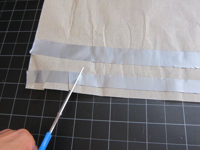 Create a zipper from duct tape.