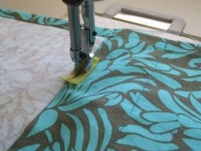 Sew the rod opening.