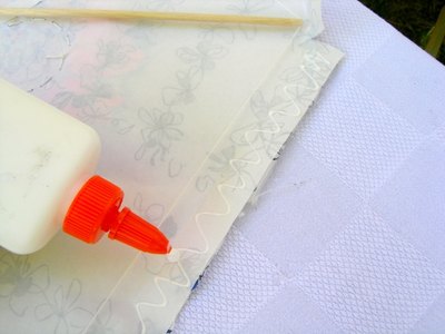 Fold and glue down.