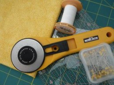Basic materials needed to make napkins.