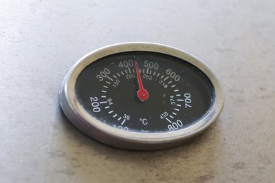 Grill set at 400 degrees.