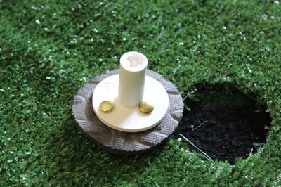 Connect a rubber tee holder
