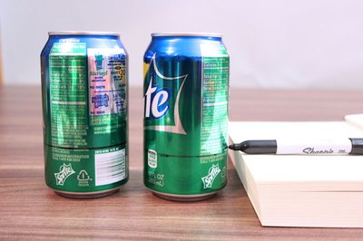 Mark the second can
