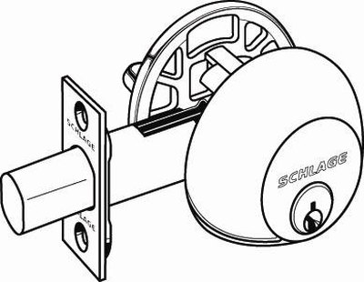 Schematic of a Schlage deadbolt