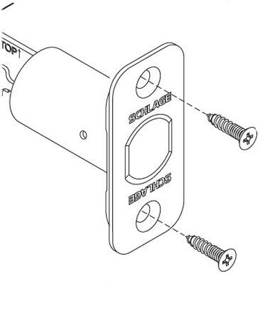 Take the screws out to remove the deadbolt.