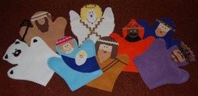 Completed Nativity Puppets