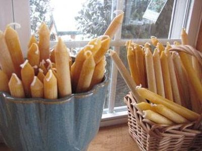 Scented beeswax candles