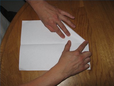 Fold the triangular tip of the plane.