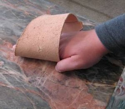 How to hand rub a spot with leather.