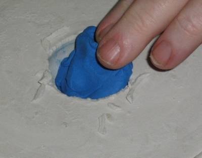 Using the mold.