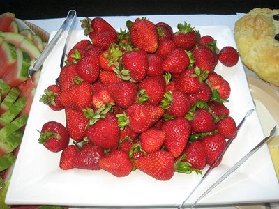 Fresh strawberries.