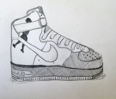 Complete Nike Air Force Ones Drawing.