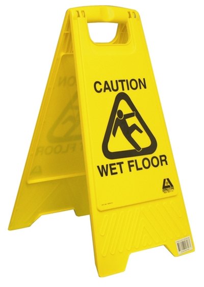 Safety signs alert people to hazards.