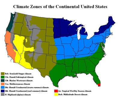 Climate map of the United States